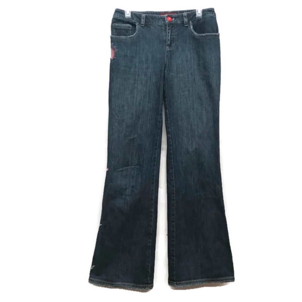 Jones Wear Jeans with Embroidery Trim Denim Size 4